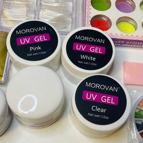 Morovan Professional Acrylic Nail Kit - Glitter Acrylic Powder 21 Piece Lot - Picture 8 of 10